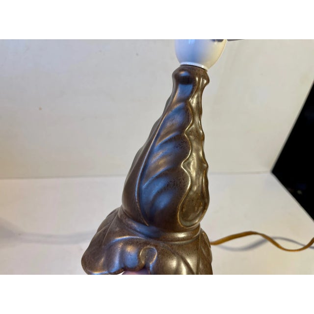 Art Nouveau Revival Ceramic Table Lamp by Søholm, 1950s For Sale - Image 4 of 9
