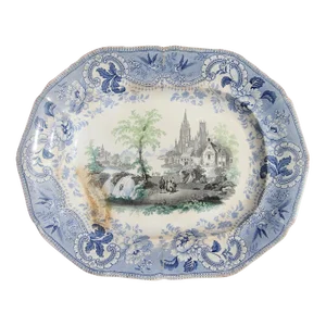 19th Century Rare Davenport Muleteer Platter, Earthenware