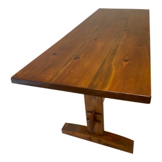 Late 20th Century Rustic Farm Table For Sale