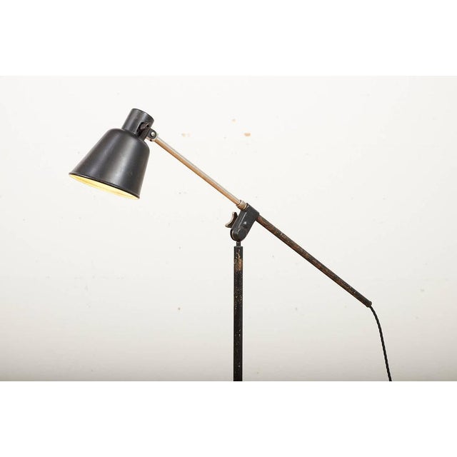 Floor Lamp with Black Die-Cast Aluminum Base from Bag Turgi, 1930s For Sale - Image 5 of 14
