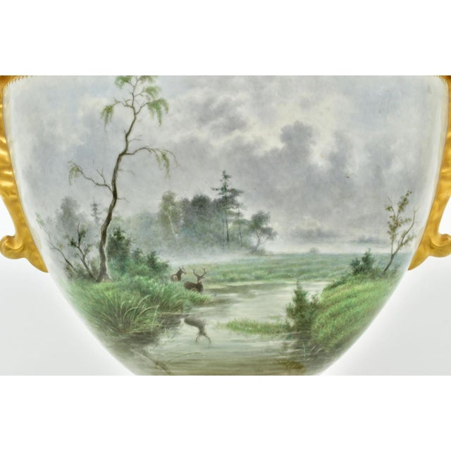 Neoclassical Large Royal Vienna Style Vase With Cover For Sale - Image 3 of 7