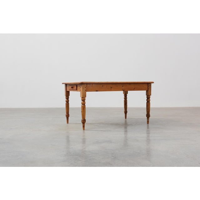 Antique Pine Farmhouse Table, France, 19th Century For Sale - Image 9 of 13