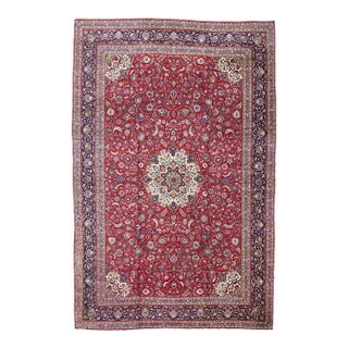 Antique Persian Kashan Rug, 15'00 X 23'00 For Sale