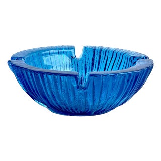 1960s Blenko Glass Textured Ashtray/Catchall For Sale