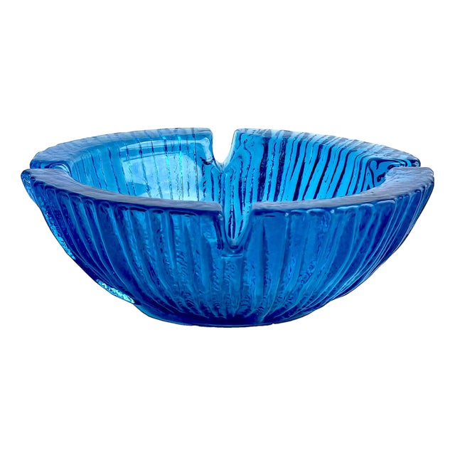 1960s Blenko Glass Textured Ashtray/Catchall For Sale