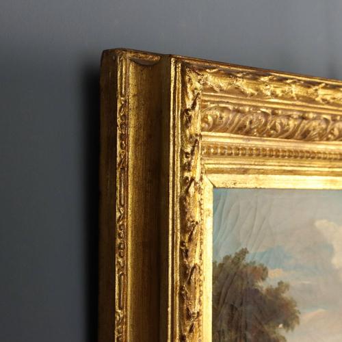 Unknown, Landscape with Mill, Oil on Canvas, Framed For Sale - Image 9 of 11