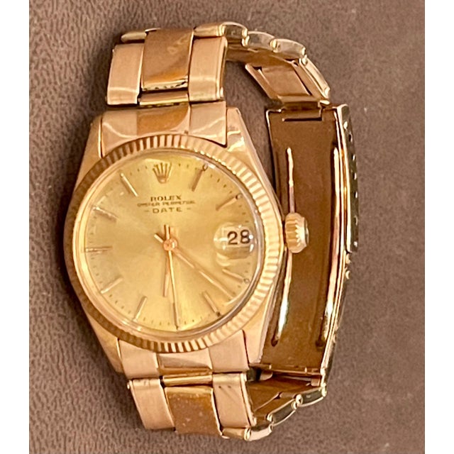 Rolex Oyster Perpatual Lady Datejust 28 Rose Gold Fluted Bezel Watch For Sale - Image 16 of 18
