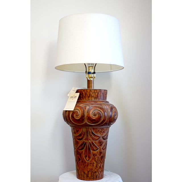 1990s Fine Terracotta Monumental Sculpted Casual Lamps of California, Glazed Finish For Sale In Los Angeles - Image 6 of 9