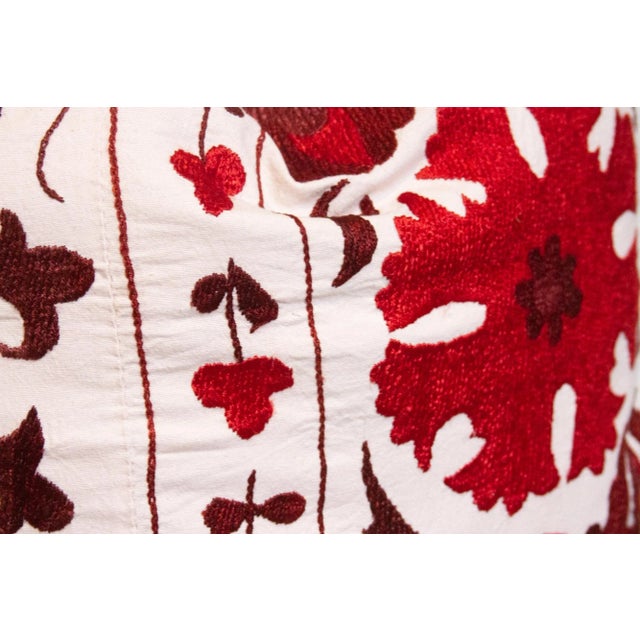 Carmine Suzani Euro Pillow For Sale - Image 4 of 7