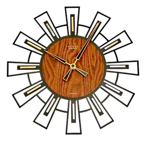 Mid-Century Brass Wall Clock from Weimar, 1970s