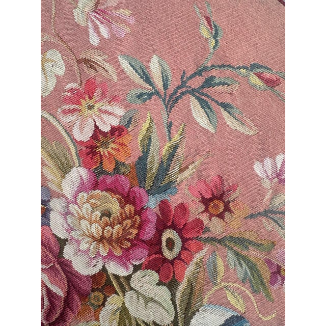 French Round Aubusson Tapestry from Bobyrugs, 1890s For Sale - Image 4 of 18
