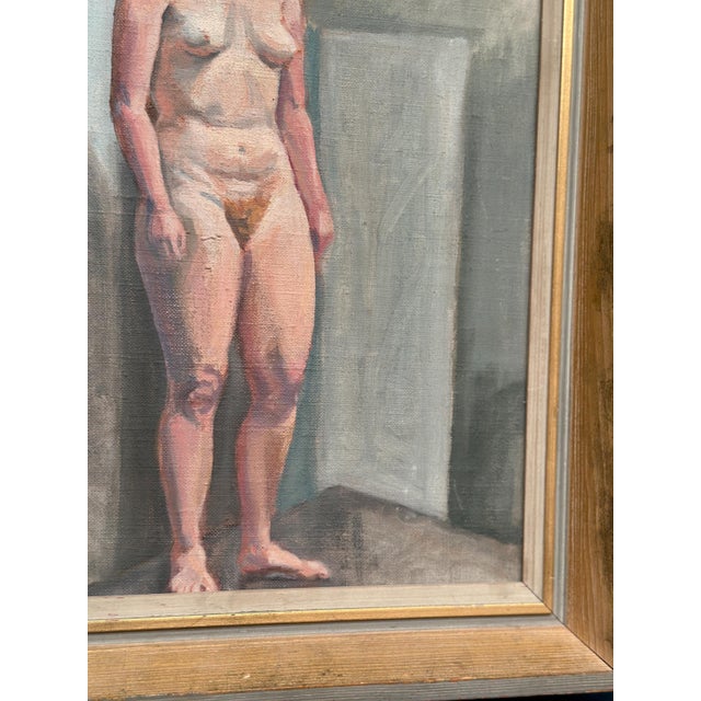 Nude Etude, 1950s, Oil Painting on Panel, Framed For Sale - Image 7 of 18