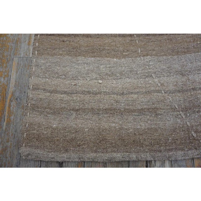 1920s Cream Ivory Stripe Antique Kilim Nw Persian Rug Flatweave 5'10" X 10'10" Wool Carpet For Sale In New York - Image 6 of 10