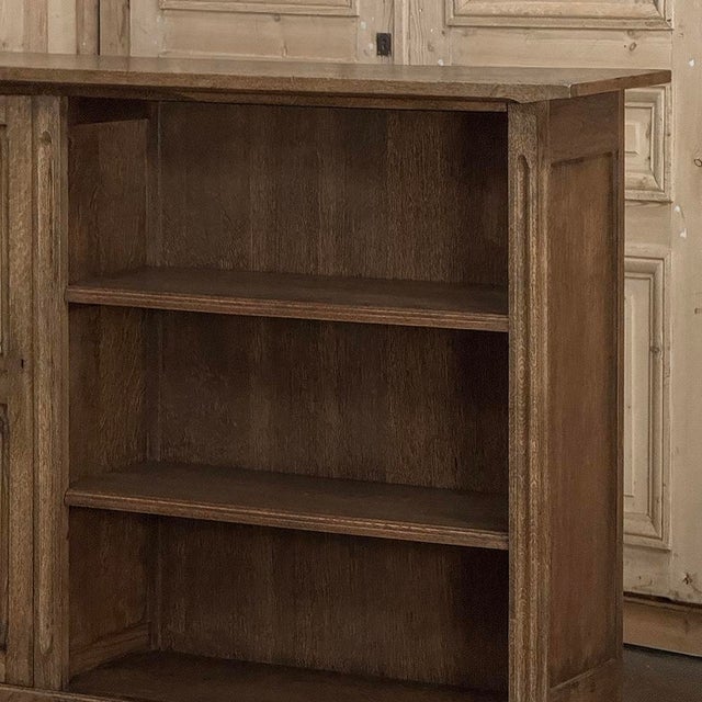 Vintage Dutch Gothic Revival Oak Barrister's Bookcase For Sale - Image 10 of 18