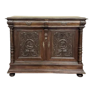 19th Century French Walnut Henri II Buffet