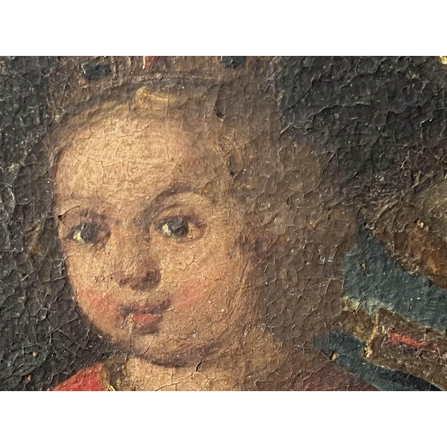 Anonimo, Spanish School, Virgin and Child, 1680, Oil on Canvas, Framed For Sale - Image 10 of 14