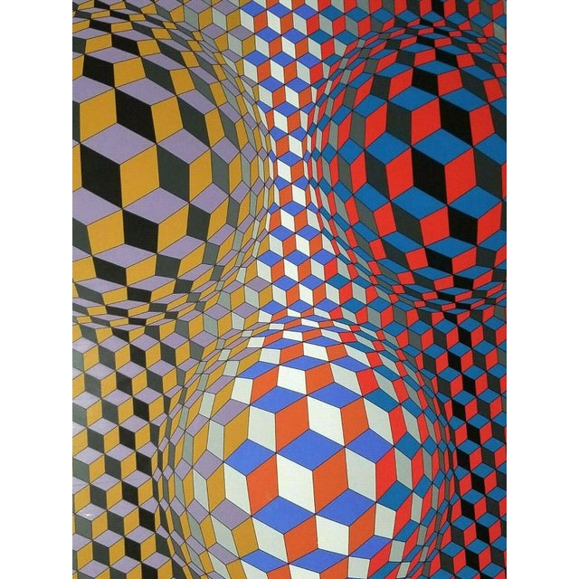 Really Nice Victor Vasarely Serigraph with a low number from 1980! Framed Professionally Museum Conservation in a fabulous...