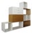 Two-Tone Samara Modular Bookcase by Derk Jan De Vries for Maisa, Italy, 1970s, Set of 8 For Sale