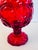 Mid-Century Modern Vintage 1960s Ruby Red Lidded Pedestal Covered Candy Jar For Sale - Image 3 of 7