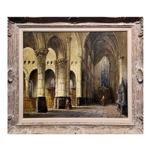Adri Visser - Gothic St Mary's Church in Nottingham- Oil Painting