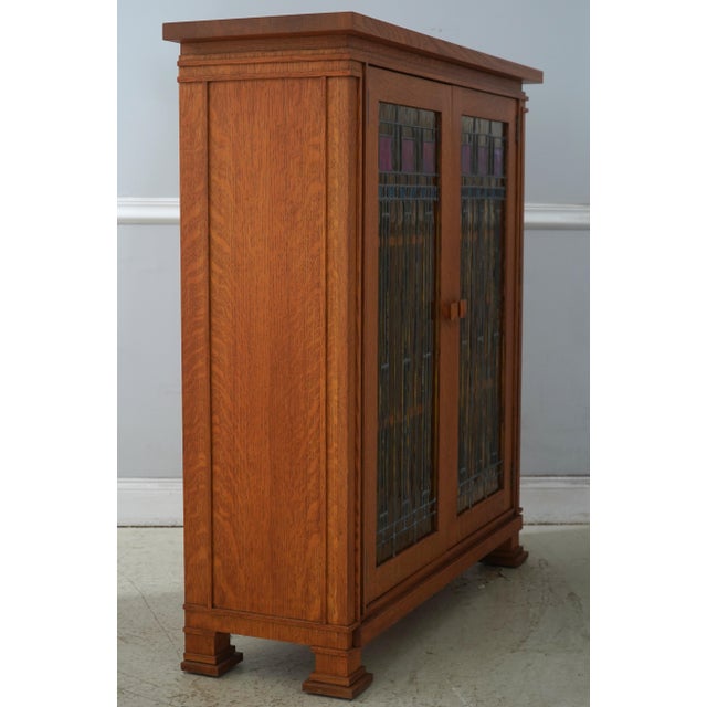 Swartzendruber Frank Lloyd Wright Inspired Oak Bookcase For Sale - Image 11 of 18