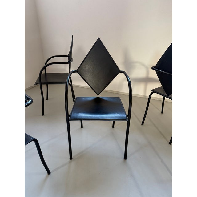 Postmodern Kite Chairs by Anna Anselmi for Bieffeplast, 1980s, Set of 6 For Sale - Image 3 of 7