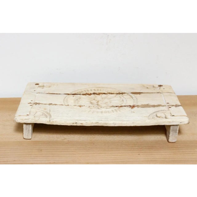 Onge Floral Carved Wood Tray For Sale - Image 4 of 9