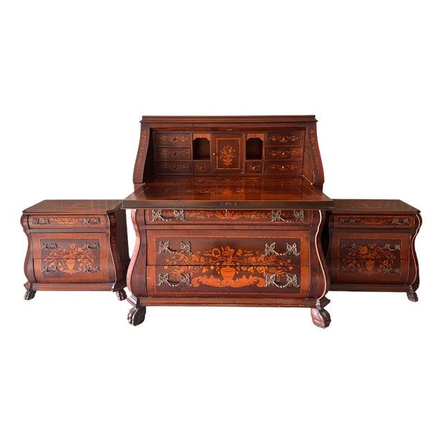 Dutch Inlaid Triptych, 1900s, Set of 3 For Sale