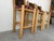 Mid-Century Modern Vintage Rustic Southwestern Log Bar Stools With Metal Eagle Backrests – Set of 3 For Sale - Image 3 of 12