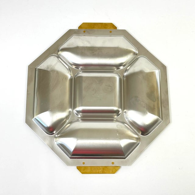 1980s Art Deco Jean Couzon Orfevre Divided Tray For Sale In Los Angeles - Image 6 of 9