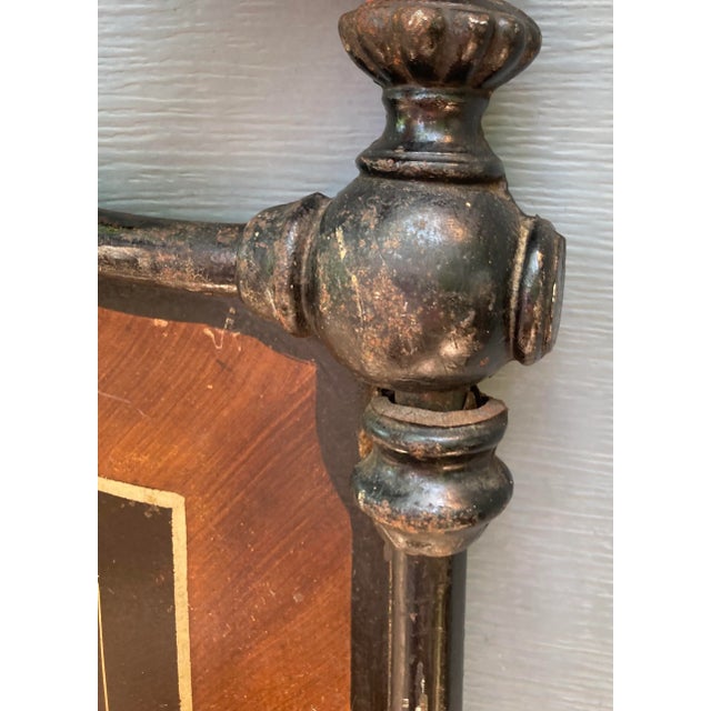 Art Nouveau Late 19th Century Art Iron with Faux Bois Headboard For Sale - Image 3 of 13