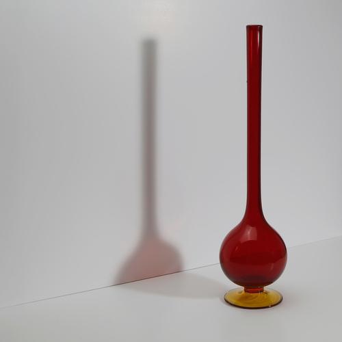 Glass Hand-Blown Murano Glass Pencil Vase by Carlo Moretti, Italy, 1970s For Sale - Image 7 of 10