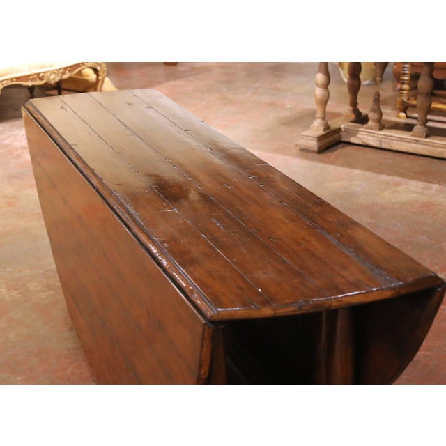 Late 20th Century Guy Chaddock Country Oak Drop-Leaf Gate Leg Dining Table For Sale In Dallas - Image 6 of 18