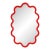 Red Large Contemporary Oval Wall Wavy Mirror – Hvyli Oval 90 in Stock For Sale