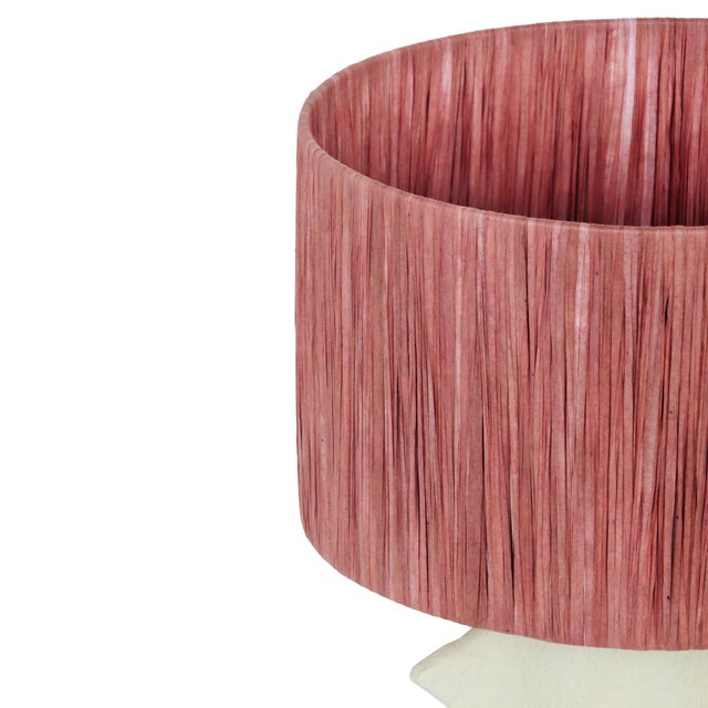 Contemporary Wild Thing Papier Mache Table Lamp with Raffia Lampshade For Sale - Image 3 of 6