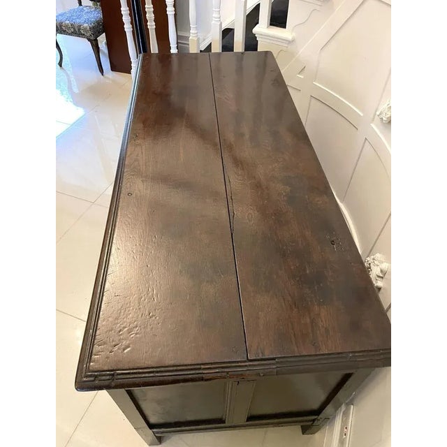 Brown Carved Oak Coffer or Chest, 1720 For Sale - Image 8 of 10