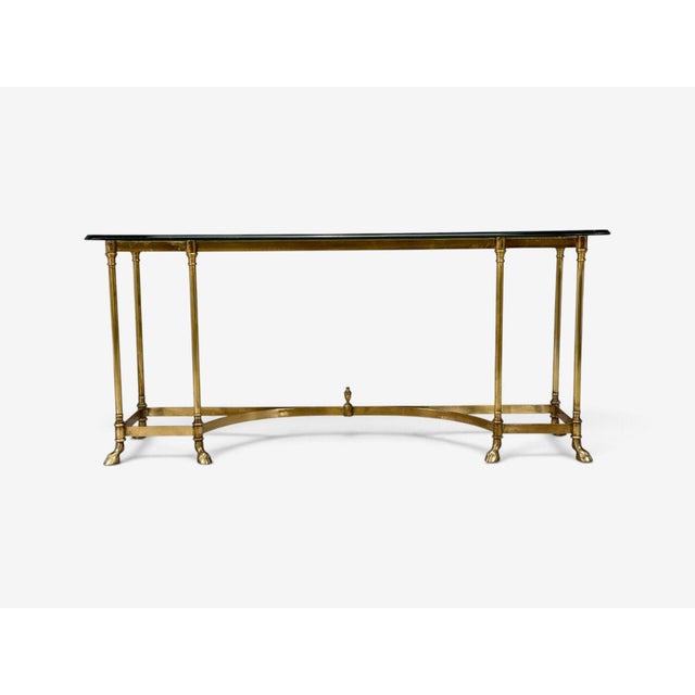 1970s LaBarge, German Modern, Console Table, Brass, Glass, Germany, 1970s For Sale - Image 5 of 15