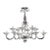 Luxury Transparent Venetian Murano Glass Chandelier For Sale