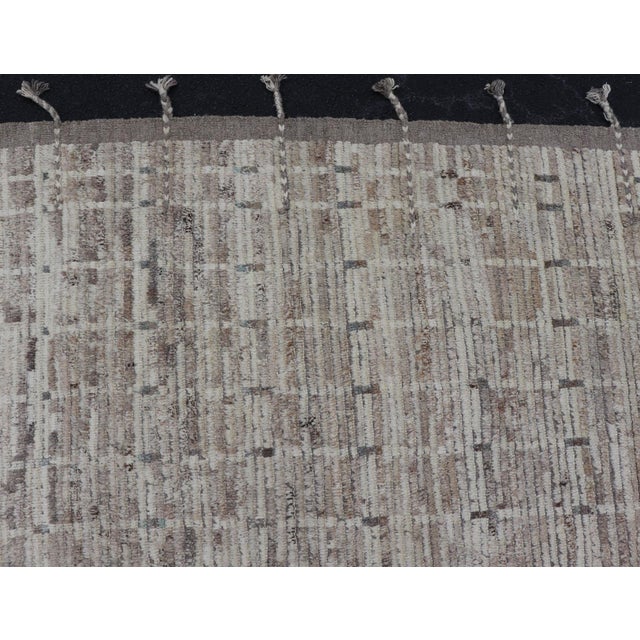 Textile Modern Moroccan Rug With All-Over Design in Muted Tones by Keivan Woven Arts For Sale - Image 7 of 12