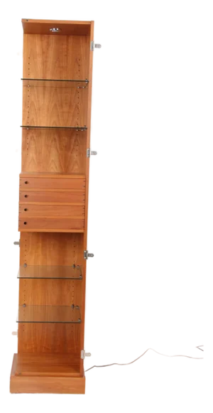 Corner Cabinet Made of Cherry Wood with Glass Doors and Drawers, Danish Design 1990s from Aksel Kjersgaard