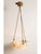 A sculptural Swedish hanging pendant lamp from the 1940s, featuring a hand-carved alabaster shade with beautiful natural...