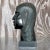 Vintage Boho Ebony Hand Carved Bust of Man For Sale - Image 11 of 12