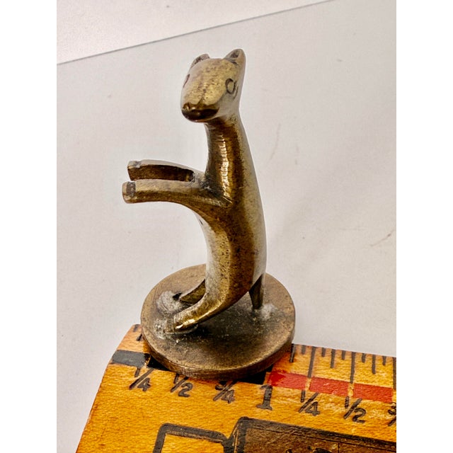 Cute little Antique Chinese Bronze Deer (?) Animal Scroll Weight, from my grandparent’s collection of the weird and...