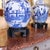 Pair of Chinese Blue and White Figural Decorated Ginger Jars Adapted Into Lamps For Sale - Image 6 of 12