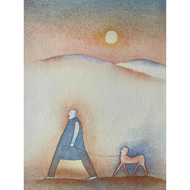 Modern Jean-Michel Folon, La promenade, Etching For Sale - Image 3 of 7