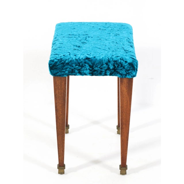 French Art Deco Walnut Stool, 1930s For Sale - Image 4 of 7