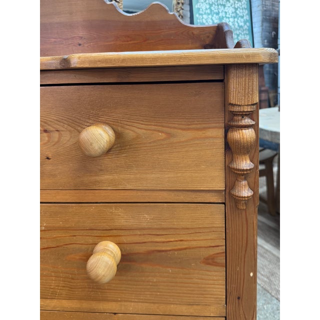 Tan Vintage English Pine Dresser For Sale - Image 8 of 9