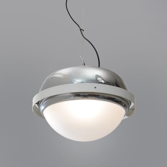 Space Age Chromed Pendant Light, 1970s For Sale - Image 6 of 13