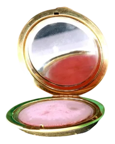 Gold Toiletry Box in Circular Shape