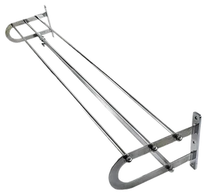 Large Bauhaus or Art Deco Chrome Wall Rack
